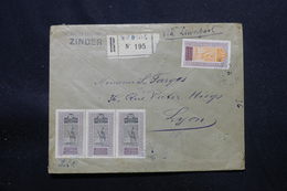 NIGER - Enveloppe En Recommandé De Zinder Pour Lyon En 1921 Via Liverpool , Affranchissement Plaisant - L 57811 - Storia Postale