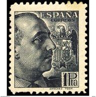 ES875SF-LFT875STEUESTANSC.España Spain.Espagne GENERAL FRANCO.lote SANCHEZ-TODA 1939 (875**) Sin Charnela MAGNIFICA - Otros & Sin Clasificación