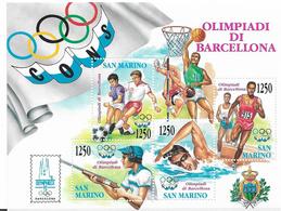 SAINT MARIN  BLOCS FEUILLETS JEUX OLYMPIQUES DE BARCELONE 1992 - Summer 1992: Barcelona