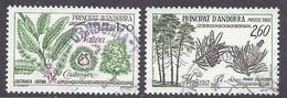 Principat D'Andorra - 1982 - 1984 Nature Protection, Castanyer, Castanea Sativa, Pi Roig, Pinus Silvestris, Used - Usati