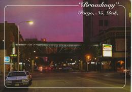 Broadway - Fargo - Night Street Scene - North Dakota- H6535 - Fargo