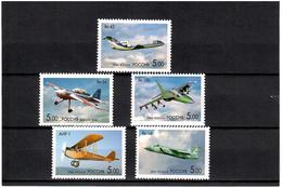 Russia 2006 . Airplanes Of A.S.Yakovlev. 5v X 5.00.    Michel # 1325-29 - Ungebraucht