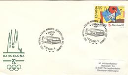 SPAIN Olympic Cover With Olympic Stamp And Handcancel Badalona Exfilbad 6 - Summer 1992: Barcelona