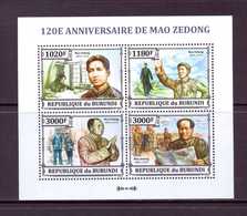 BURUNDI 2013 MAO TSE-TUNG  YVERT N°2178/81  NEUF MNH** - Mao Tse-Tung