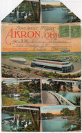 AKRON - Ohio - Carnet Dépliant 32 Vues - Ballons - Bateaux ....   (118906) - Akron