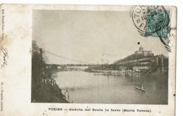 Torino Veduta Del Ponte In Ferro - Ponts