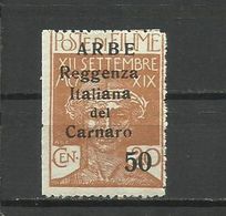 Fiume , ARBE 1920 - Mi. 24 II, MNH - Arbe & Veglia