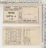 Biglietto Ticket Buillet  Siamic Treviso / Casella - Europe