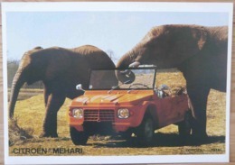 AFFICHE PUBLICITE CITROEN MEHARI ELEPHANTS - Coches