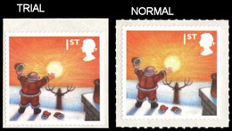 Great Britain 2004 Xmas Christmas Santa Claus Sun 1st TRIAL ERROR:shade - Essays, Proofs & Reprints