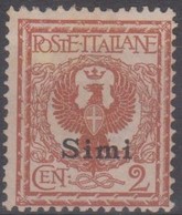 Italia Colonie Egeo Simi 1912 SaN°1 M (*) No Gum Scansione - Egée (Simi)