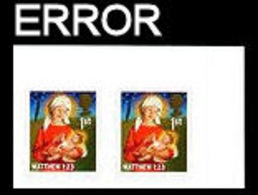 GREAT BRITAIN 2011 Christmas 1st Madonna Jesus Bible Stars CORNER PAIR ERROR:Intact Matrix GB - Errors, Freaks & Oddities (EFOs