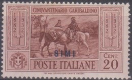 Italia Colonie Egeo Simi 1932 SaN°18 MH/* Vedere Scansione - Ägäis (Simi)