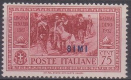 Italia Colonie Egeo Simi 1932 SaN°22 MH/* Vedere Scansione - Ägäis (Simi)