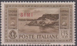 Italia Colonie Egeo Simi 1932 SaN°24 MH/* Vedere Scansione - Aegean (Simi)