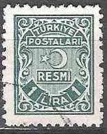 Türkiye 1948 Michel Service 11 O Cote (2009) 0.30 Euro Armoirie Cachet Rond - Gebraucht