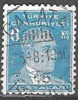 Türkiye 1931 Michel 952Y O Cote (2009) 0.15 Euro Kemal Atatürk Cachet Rond - Usati