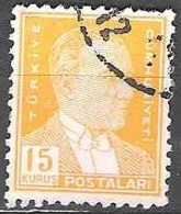 Türkiye 1931 Michel 957X O Cote (2009) 0.15 Euro Kemal Atatürk Cachet Rond - Usati