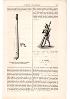 Article Coupure De Presse 2 Pages 2 Gravures Année 1884 Musique La Trompette Marine - Zonder Classificatie