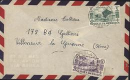 YT 144 + 151 Nouvelles Hébrides Condominium CAD Villa New Hebrides 1 DE 1955 - Oblitérés