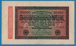 DEUTSCHES REICH 		20000 Mark	20.02.1923	# Sa-DK 716464   P# 85a - 20000 Mark