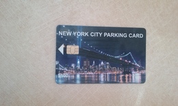 JOLIE CARTE A PUCE STATIONNEMENT PARKING NEW YORK 100$ B.E !!! - Schede A Pulce