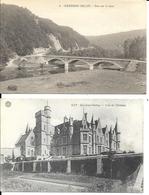 2 X CPA / AK / PK   -   GENDRON-CELLES   Vue Du Château + Pont Sur La Lesse - Houyet