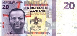 Swaziland P.37b 20 Emalageni 2014 Unc - Swaziland