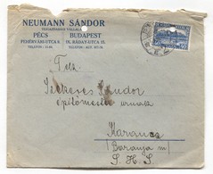 HUNGARY - OLD LETTER 1931. MEMORANDUM NEUMANN SANDOR, TRAVELED TO KARANCS SHS YUGOSLAVIA - Baranya