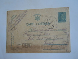 ROMANIA WWII  CARTA POSTALA 4 LEI 1941 SOLDAT -- CENZURAT 3 - Franchigia