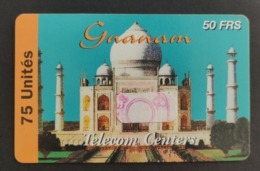 Telecarte France Gnanam 1999  Taj Mahal - Orange Stripe 75 Units Palace Patrimoine - Variedades