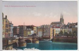 (40537) AK Metz, St. Georgenbrücke M. St. Segolenakirche, Vor 1945 - Lothringen