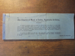 Chéquier 1953 Saïgon THE CHARTERED BANK OF INDIA AUSTRALIA AND CHINA - Schecks  Und Reiseschecks