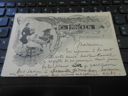 MANUFACTURE ET FACTEUR DE PIANOS CH. FRINCKEN 7 RUE GUENEGAUD PARIS 06 AVEC TEXTE ET DEDICACE PETIT FILS 1908 - Marchands