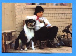 NY708, Enfant En Costume Avec Son Chien Appenzellois, Dog, Hund, 39.289, GF, Circulée 1990 - Other & Unclassified