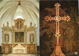 DEPT 81 Carte Double Historique : église De Castelnau De Montmirail , Croix Reliquaire Et L'autel - Castelnau De Montmirail