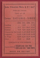 PORTUGAL - AZEITAO - JOAO CANDIDO BELO - CARREIRA CACILHAS / SINES - 1940 HORARIO - Europe