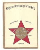 étiquette -  1900/20 - Grande Distillerie E De Bidu - Bordeaux - - Whisky