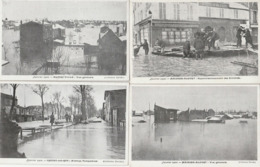 MAISONS ALFORT+CHOISY LE ROY+ALFORVILLE INONDATION JANVIER 1910 LOT 4 CARTES - Inondazioni