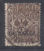 REGNO D'ITALIA 1905  LA CANEA FRANCOBOLLI D'ITALIA DEL 1901-05 SOPRASTAMPATI SASS. 3 USATO VF - La Canea
