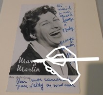 MARYSE MARTIN, Bel Autographe Sur Carte-photo Au Format 9 X 14 Cm - Autographs