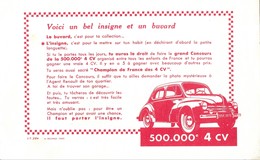 4 CHEVAUX RENAULT - BUVARD ANCIEN, IMPRIMERIE DECHAUX PARIS, VOIR LE SCANNER - Automóviles