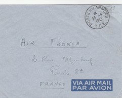 LETTRE FM POSTE AUX ARMEES 23/9/53 T.O.E POUR AIR FRANCE PARIS - Guerra D'Indocina/Vietnam