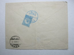1910 , Brief Mit Blauem Stempel In Die Schweiz - Lettres & Documents