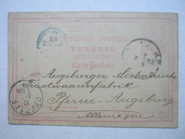 1890 , Ganzsache  Aus ALEPPO   Nach Deutschland - Brieven En Documenten