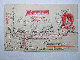 1918 , Ganzsache  Nach Bosnien Mit Zensur - Lettres & Documents