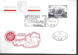 AUTRICHE    FDC    1971 Usine D Azote A Linz - Usines & Industries