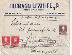 ARGENTINE 1913 ENVELOPPE ILLUSTREE DE BUENOS AIRES POUR SCHRAMBERG - Covers & Documents