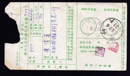 TAIWAN  DOCUMENT WITH METER STAMP - Cartas & Documentos