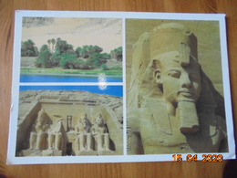 Abu Simbel & Aswan. Timbre Stamp EGYPT 1993 Side View Of Tutankhamun's Mask - 80p - Gold And Brown FU - Tempel Von Abu Simbel